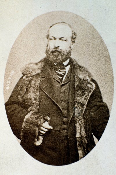 Portret Antonio Bazziniego, włoskiego kompozytora i skrzypka (zdjęcie czarno-białe) autorstwa Unknown photographer