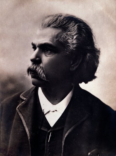 Portret Carlosa Andrei Gomesa (Gomez) (1836-1896) brazylijskiego kompozytora Zdjęcie. 19 wiek. Bolonia, civico Museo Museo autorstwa Unknown photographer