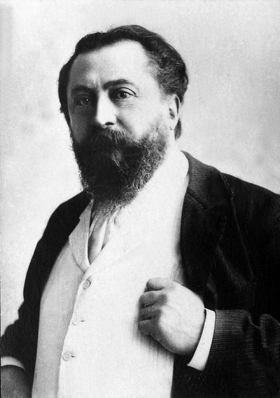 Portret Catulle Mendesa (1841-1909), francuskiego poety. autorstwa Unknown photographer