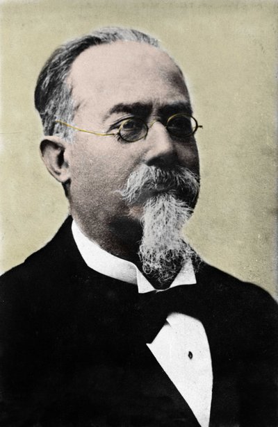 Portret Cesare Lombroso (1835-1909), włoskiego kryminologa. Fotografia z końca XIX wieku autorstwa Unknown photographer