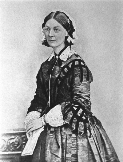Portret Florence Nightingale (1820 - 1910). Fotografia z XIX wieku. autorstwa Unknown photographer