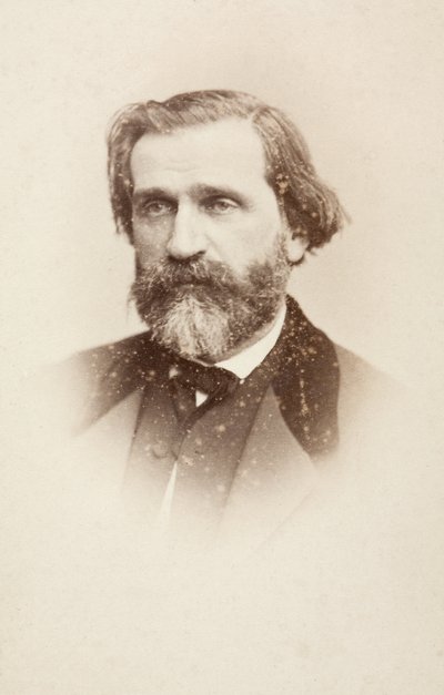 Portret Giuseppe Verdiego, ok. 1860 r. (zdjęcie czarno-białe) autorstwa Unknown photographer