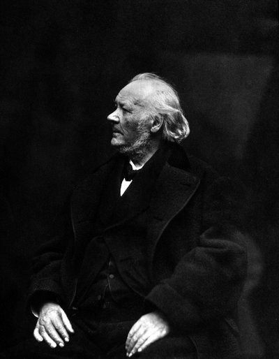 Portret Honore Daumiera, francuskiego rysownika, litografa, malarza i rzeźbiarza (1808-1879). Fotografia z XIX wieku. autorstwa Unknown photographer