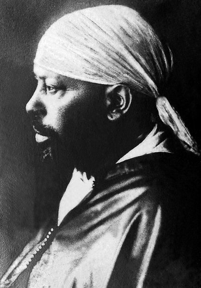 Portret Menelika II (1844-1913), cesarza Etiopii (1889-1913). autorstwa Unknown photographer