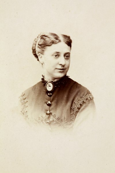 Portret panny Dunlop, ok. 1860 r. (zdjęcie czarno-białe) autorstwa Unknown photographer