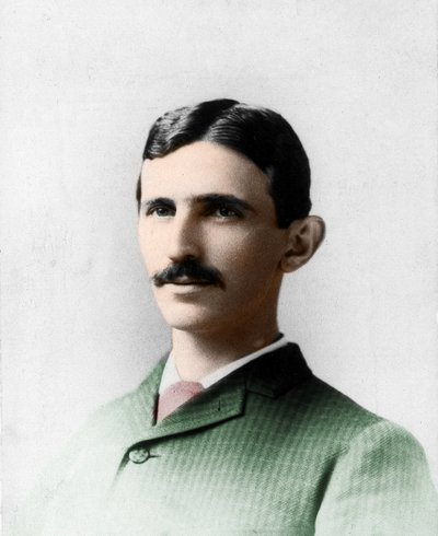 Portret Nikoli (Nikoli) Tesli (1857-1943). Inżynier elektryk i chorwacki fizyk naturalizowali Amerykanina. autorstwa Unknown photographer