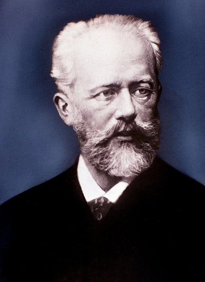 Portret Piotra Iljicza Czajkowskiego (zdjęcie czarno-białe) autorstwa Unknown photographer