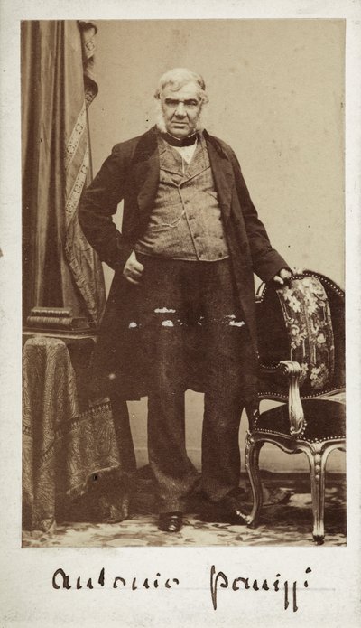 Portret senatora Antonio Panizziego (1797-1879), dyrektora Biblioteki Muzeum Brytyjskiego autorstwa Unknown photographer