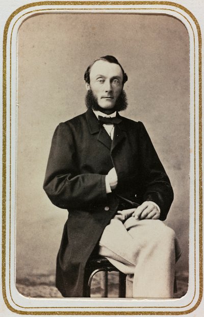 Portret mężczyzny, carte de visite; podpis zawiera informację "Robert Ditzinger (1826-1891)". autorstwa Unknown photographer