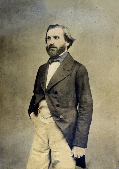 Portret włoskiego kompozytora Giuseppe Verdiego (1813 - 1901). autorstwa Unknown photographer
