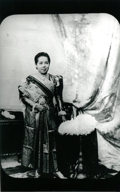 Królowa Saovabha Phongsri, ok. 1880 (zdjęcie czarno-białe) autorstwa Unknown photographer