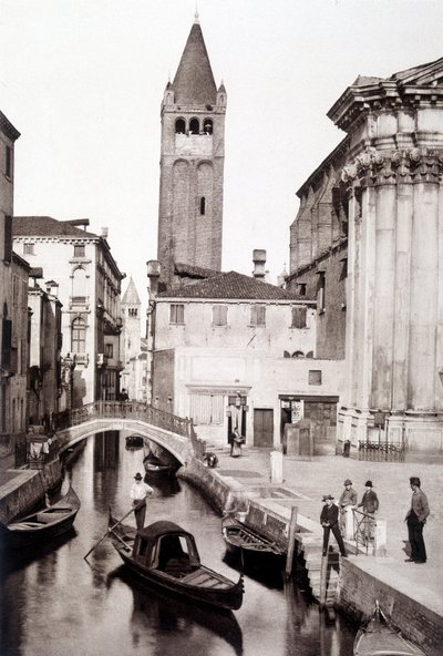 Dzielnica San Giovanni e Paolo w Wenecji - fotografia, koniec XIX wieku autorstwa Unknown photographer