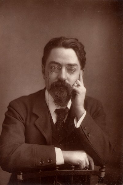 Sidney Webb, baron Passfield (1859-1947), angielski ekonomista polityczny i reformator społeczny, ok. 1890 r. (zdjęcie czarno-białe) autorstwa Unknown photographer