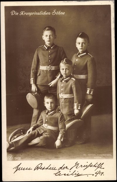 Synowie księżniczki koronnej, Prusy, NPG 5032 autorstwa Unknown photographer