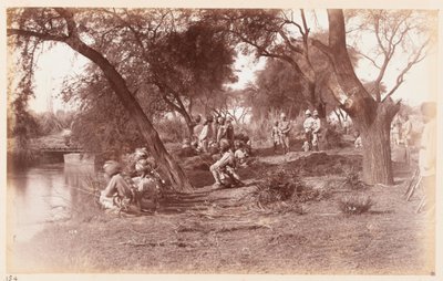 Zajęcie mostu nad kanałem Alipur przez Guides Cavalry, Delhi Camp of Exercise, 1885 autorstwa Unknown