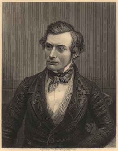 Thomas Graham (1805-1869) szkocki chemik, który położył podwaliny pod chemię fizyczną, ok. 1860 r. (rycina) autorstwa Unknown photographer