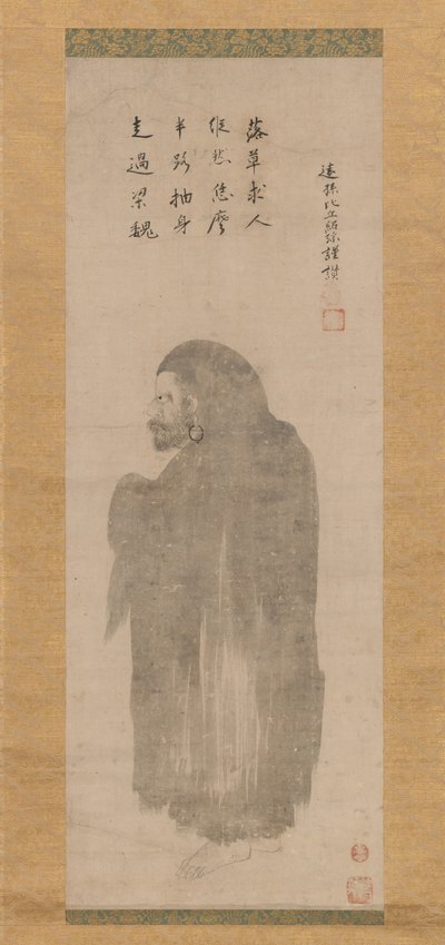 Bodhidharma, koniec XVI-początek XVII wieku. autorstwa Unkoku Tōgan