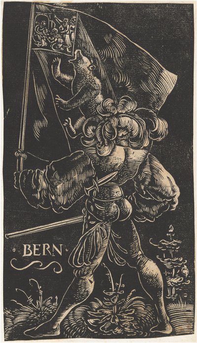 Standard Bearer dla kantonu Berno, 1521. autorstwa Urs Graf