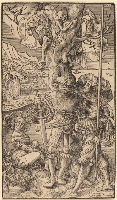 Dwóch najemników i kobieta, 1524. autorstwa Urs Graf