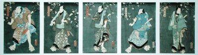 Pięć postaci ze sztuki Toyokuni (Pentatych) (zobacz także autorstwa Utagawa Kunisada