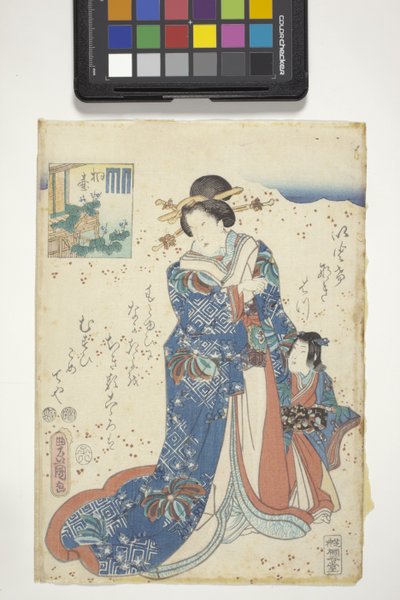 Kiritsubo, z Genji Crest, rozdział 10 z „The Tale Of Genji” autorstwa Utagawa (1786 1865) Kunisada
