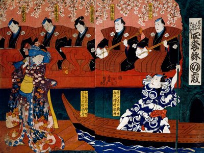Długa formuła jest przeznaczona dla doktora Looneya i Toshii c i r. autorstwa Utagawa Kunisada