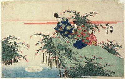 (Odbicie Księżyca), początek XIX wieku autorstwa Utagawa Hiroshige