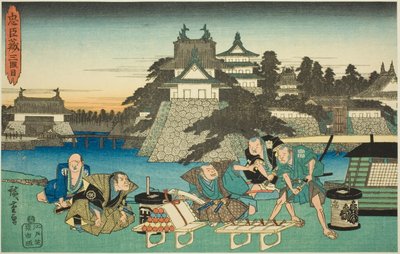 Akt 3 (Sandanme), z serii „Zemsta lojalnych podwładnych (Chushingura)” autorstwa Utagawa Hiroshige