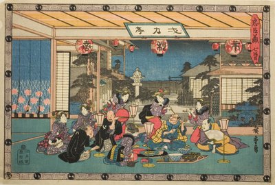 Akt 7 (Shichidanme), z serii „Zemsta lojalnych podwładnych (Chushingura)” autorstwa Utagawa Hiroshige
