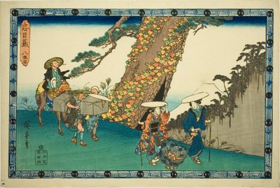 Akt 8 (Hachidanme), z serii „Zemsta lojalnych podwładnych (Chushingura)” autorstwa Utagawa Hiroshige
