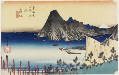 Rzeczywisty widok Imagiri, Maisaka, c. 1833 autorstwa Utagawa Hiroshige