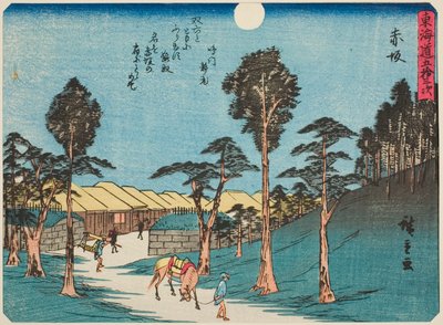 Akasaka, Fro M Te Serie S „FTY FTY S -TH RES Sounds S F -Te Metropolitan Capital (Metropolitan Motoyama Tsuyoshi) Zezwól na poziom miasta) autorstwa Utagawa Hiroshige