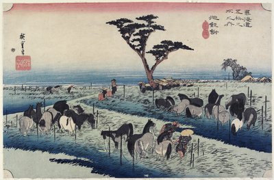 Kwietniowy Jarmark Konny, Chiryu_, ok. 1930 r. 1833 autorstwa Utagawa Hiroshige