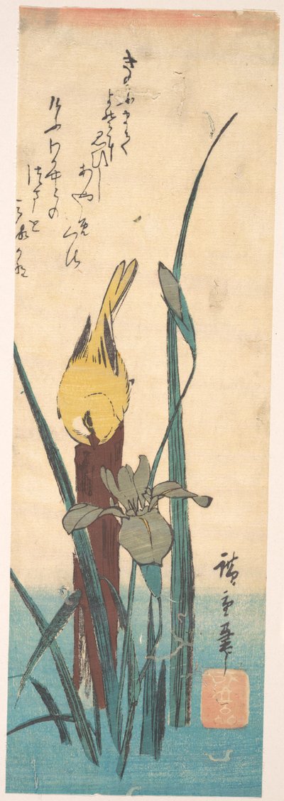 Vogel und Iris autorstwa Utagawa Hiroshige