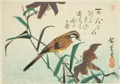 Trznadel i lilie autorstwa Utagawa Hiroshige