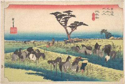 Chiryu, Shuka Uma Ichi autorstwa Utagawa Hiroshige