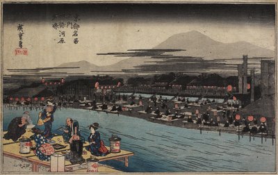 Cool of the Evening w Shijo_ Riverbank, ok. godz. 1834 autorstwa Utagawa Hiroshige