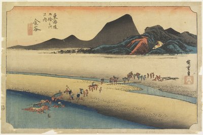 Odległy brzeg rzeki O_i, Kanaya, ok. 1930 r. 1833 autorstwa Utagawa Hiroshige
