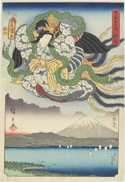 Ejiri, August 1854 autorstwa Utagawa Hiroshige