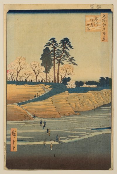 Gotenyama w Shinagawie, z serii „Sto słynnych widoków Edo” autorstwa Utagawa Hiroshige