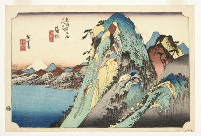 Hakone: Widok na jezioro, ok. 1832-33 (drzeworyt) autorstwa Utagawa Hiroshige