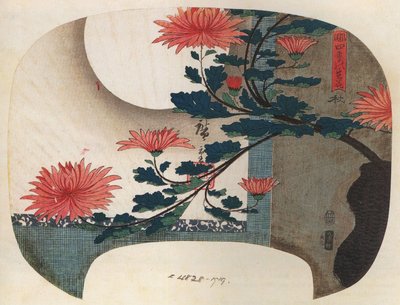 Hiroshige, Chryzantemy autorstwa Utagawa Hiroshige