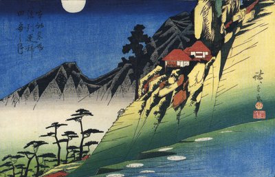 Hiroshige Księżyc nad górskim krajobrazem autorstwa Utagawa Hiroshige