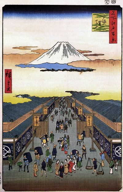 Hiroshige, Sugura streetFXD autorstwa Utagawa Hiroshige