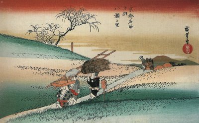 Hiroshige Kobiety idące drogą przez pola autorstwa Utagawa Hiroshige