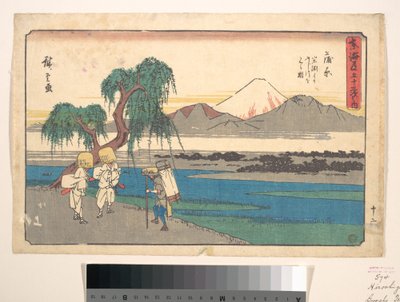 Stacja Kanbara autorstwa Utagawa Hiroshige