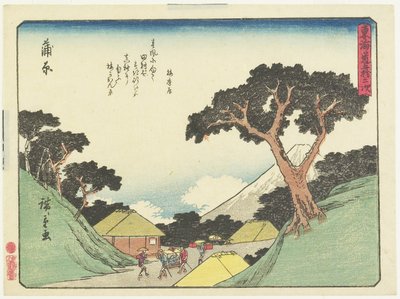 Kanbara, 1837-1844 autorstwa Utagawa Hiroshige