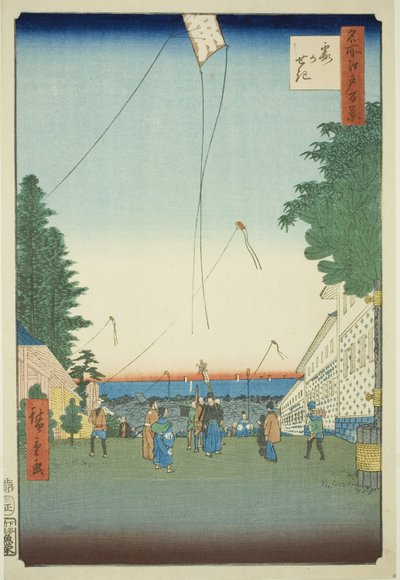 Kasumigaseki, z serii „Ridge dre d fa net s views of Edo (Sto słynnych widoków Edo)” autorstwa Utagawa Hiroshige