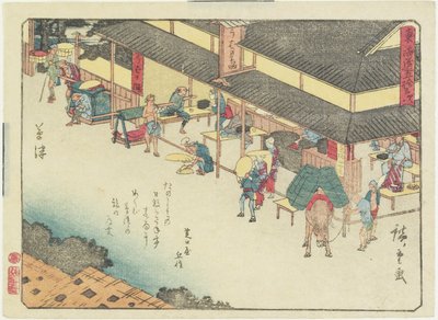 Kusatsu, 1837-1844 autorstwa Utagawa Hiroshige