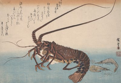 Homar i krewetki, ok. 1832 r. autorstwa Utagawa Hiroshige